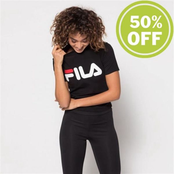 Fila Every Turtle Tee Women's Tee - Black,NZ 319-24017